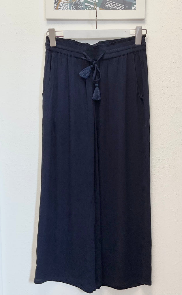 Pinns 619C Navy Wide Leg Cropped Culottes