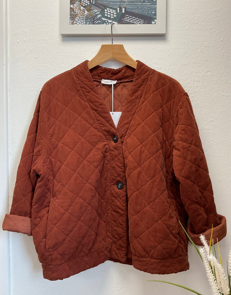 Ladies Fine Cord Quilted Jacket One Size 8 - 16