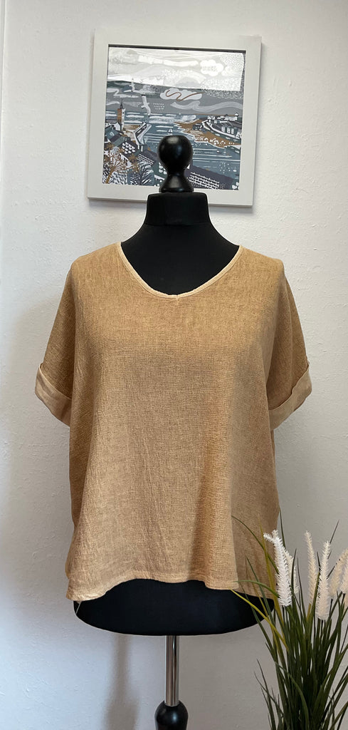 Colette Washed Cotton Cheesecloth Tops One Size