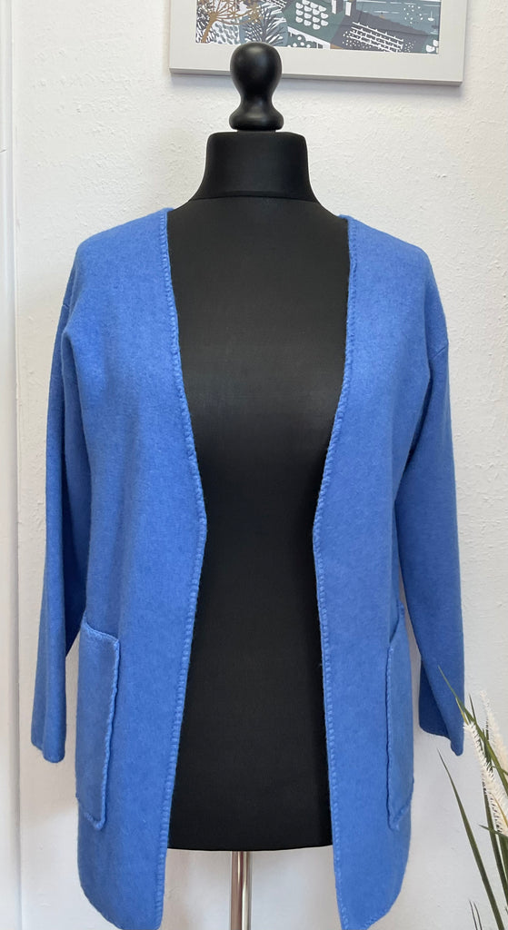 Blanket Stitch Two Pocket Cardigan One Size