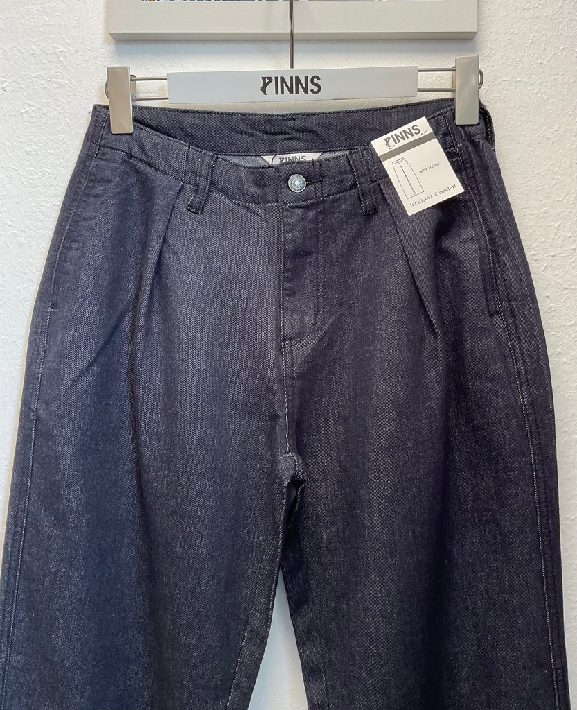 Pinns 716T Ladies Wide Leg Denim Trousers Indigo
