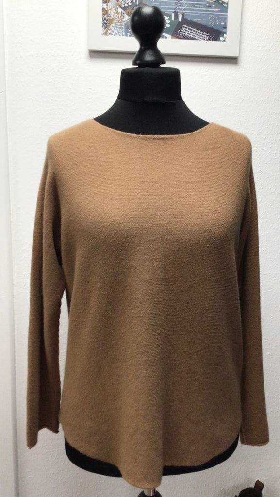 Round Neck Soft Knit  Seam Sleeve One Size