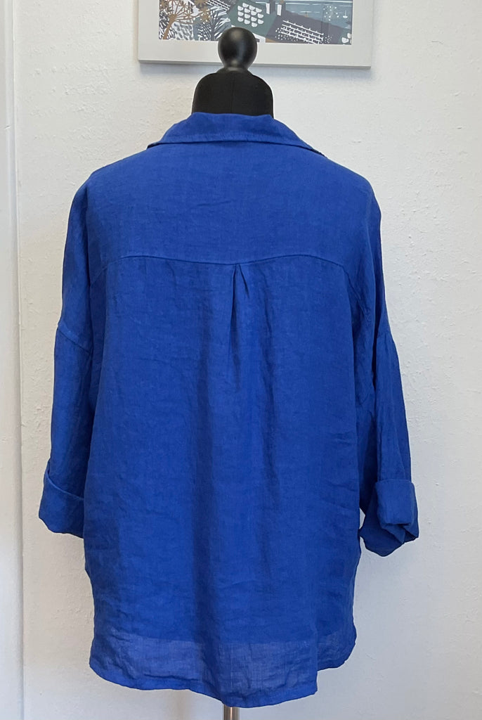 Colette Linen Collared Shirt Button Front