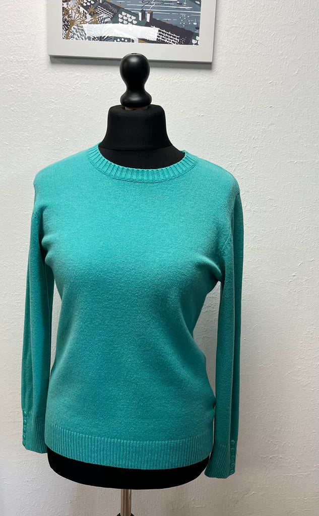 Button Sleeve Crew Neck One Size 8-14