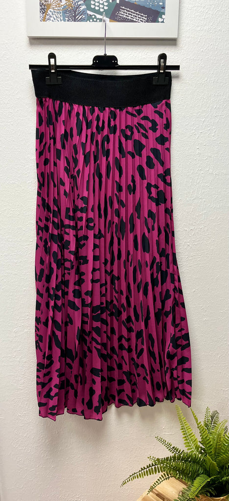 Sugar Babe Pleated Skirt New Leopard Print One Size 8-16