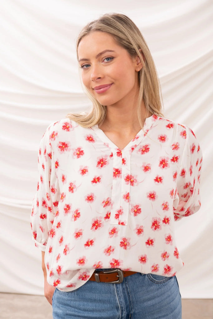 Lighthouse Ladies Lola Blouse - Soft Pink Floral