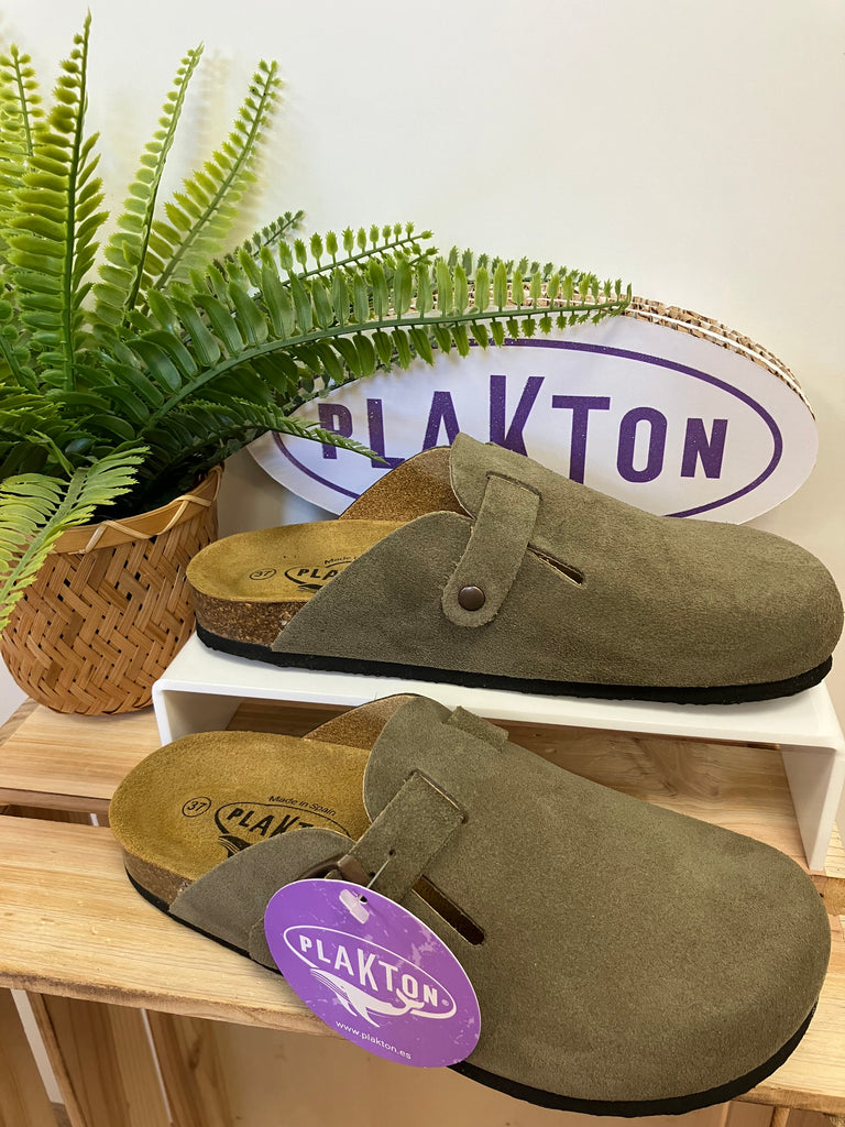 Plakton Gibralter 181539 Ladies Slip On Mule Light Khaki
