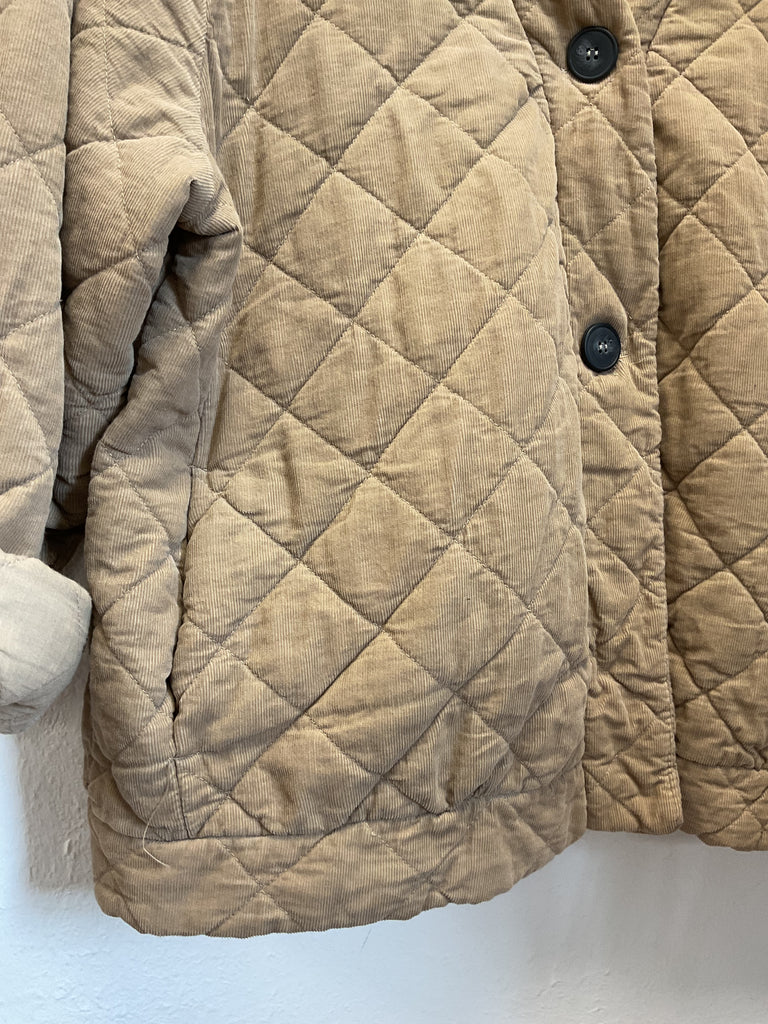 Ladies Fine Cord Quilted Jacket One Size 8 - 16