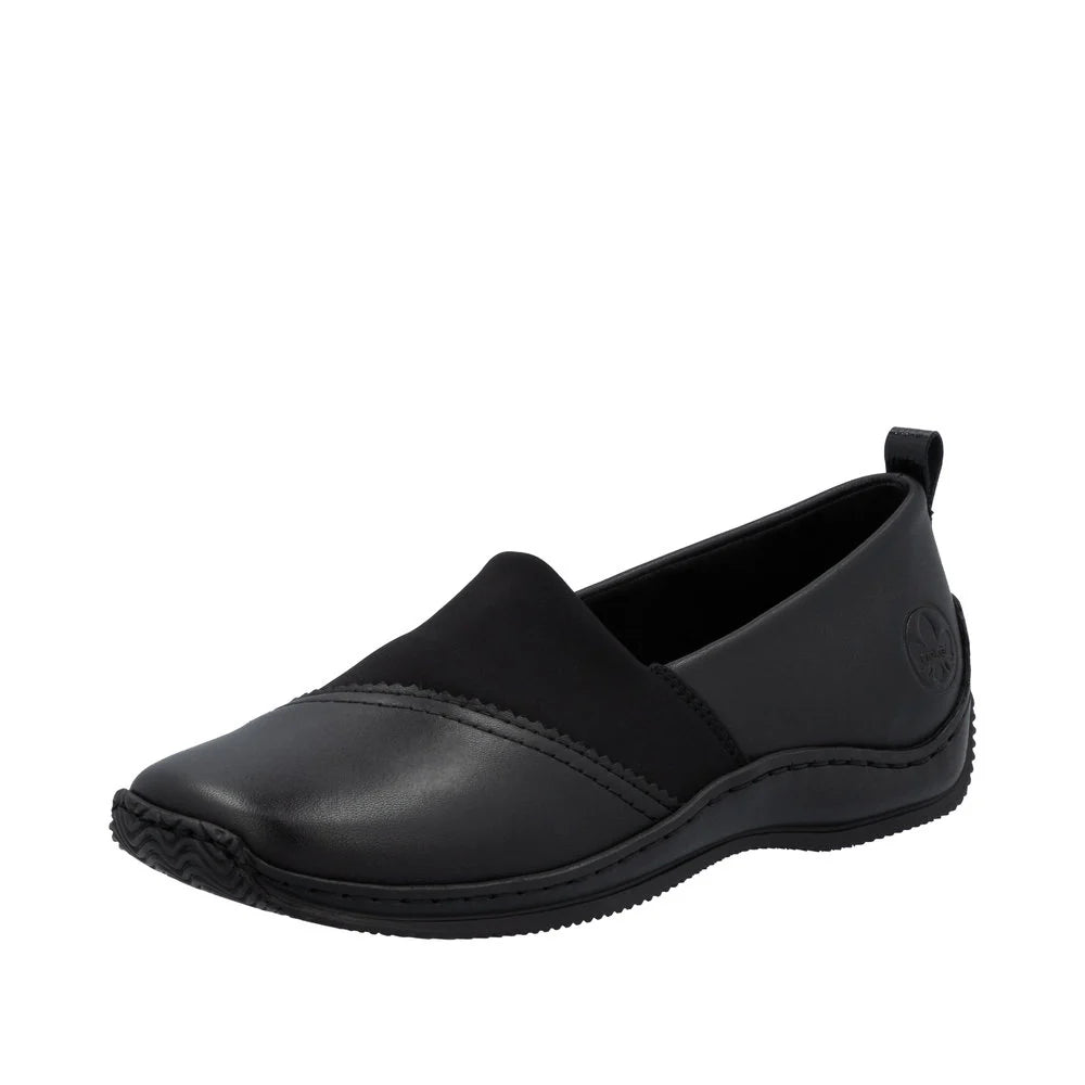 Rieker L1790-00 Ladies Slip On Shoe Black