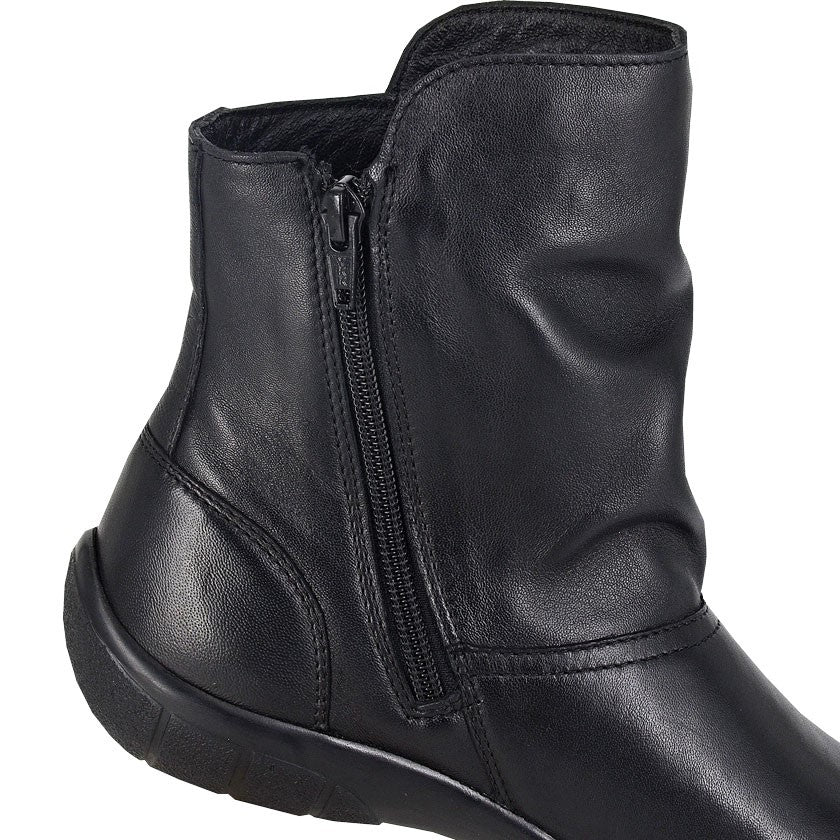 Mod Comfys Ladies Soft Leather Ankle Boot L615A Black
