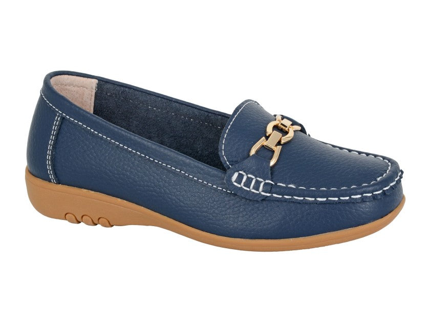 Ladies Boulevard Moccasin L646C Navy