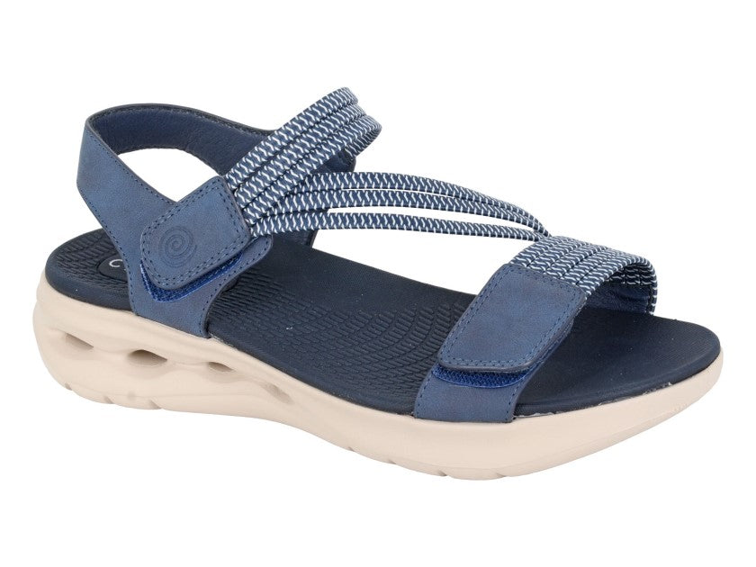 Ladies Cipriata Touch Fasten Stretch Sandal L658NC Navy