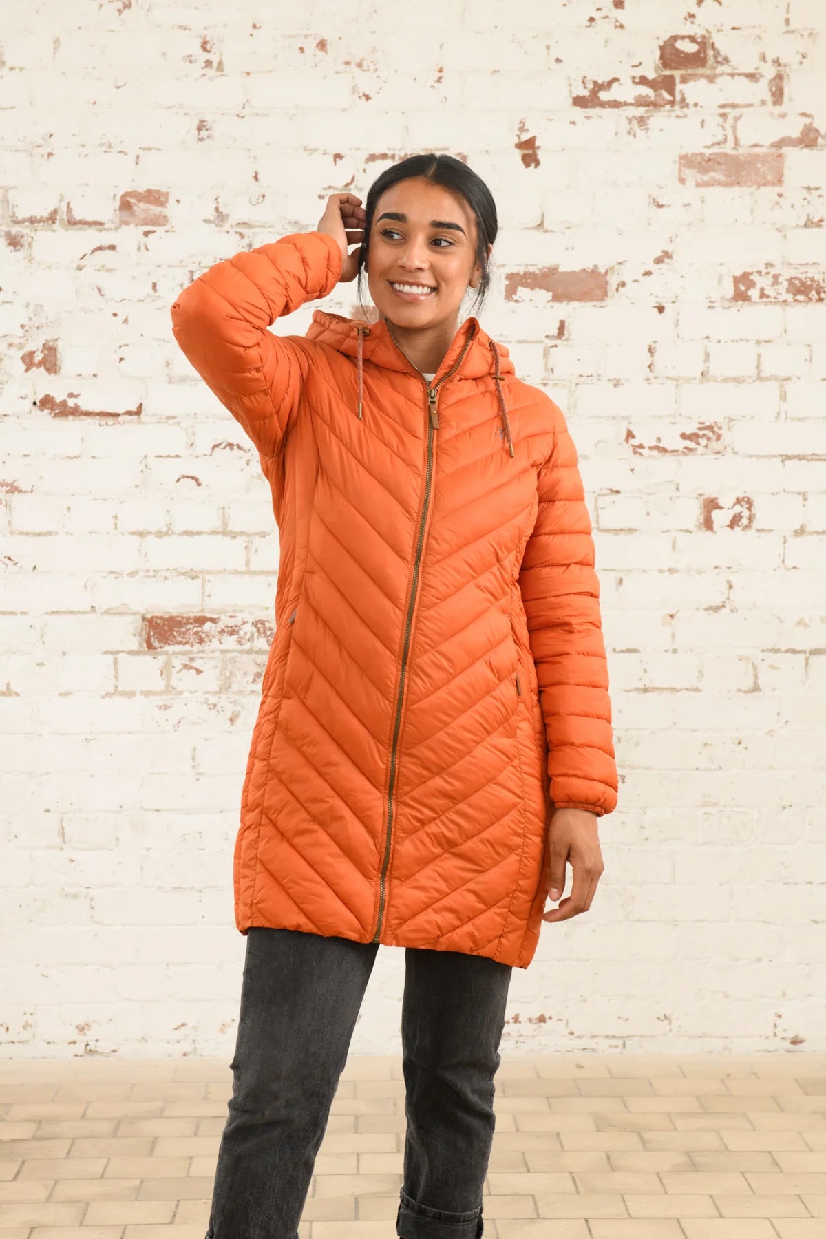 Burnt orange outlet puffer jacket