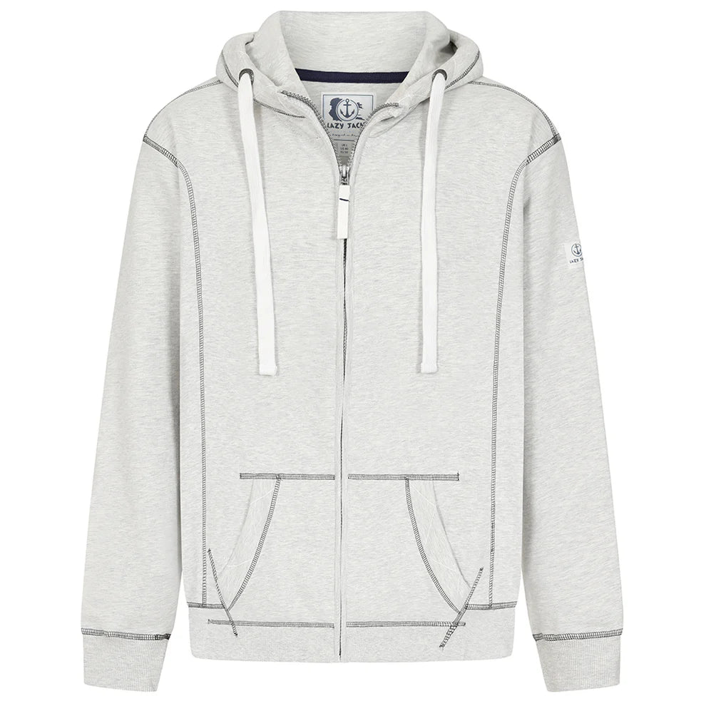 Lazy Jacks Full Zip Super Soft Hoody Grey Marl LJ26