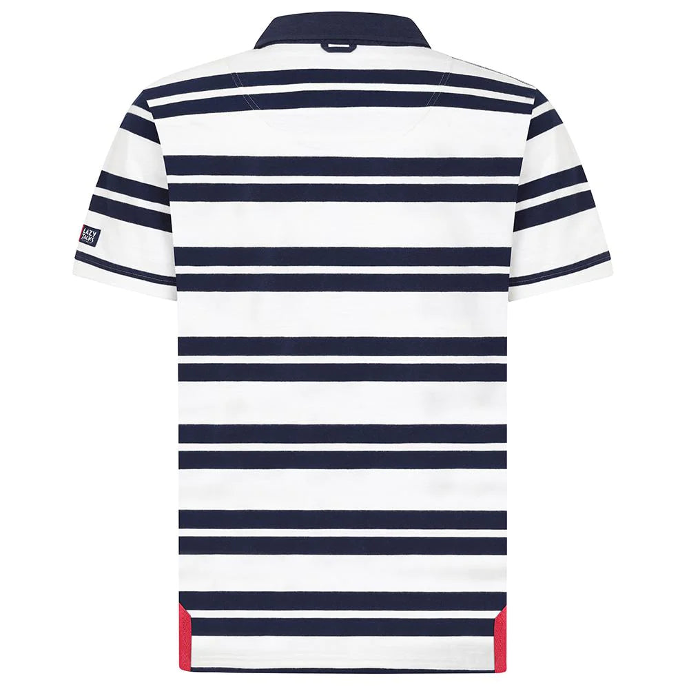Lazy Jacks Mens Short Sleeve Stripe Rugby Top LJ27