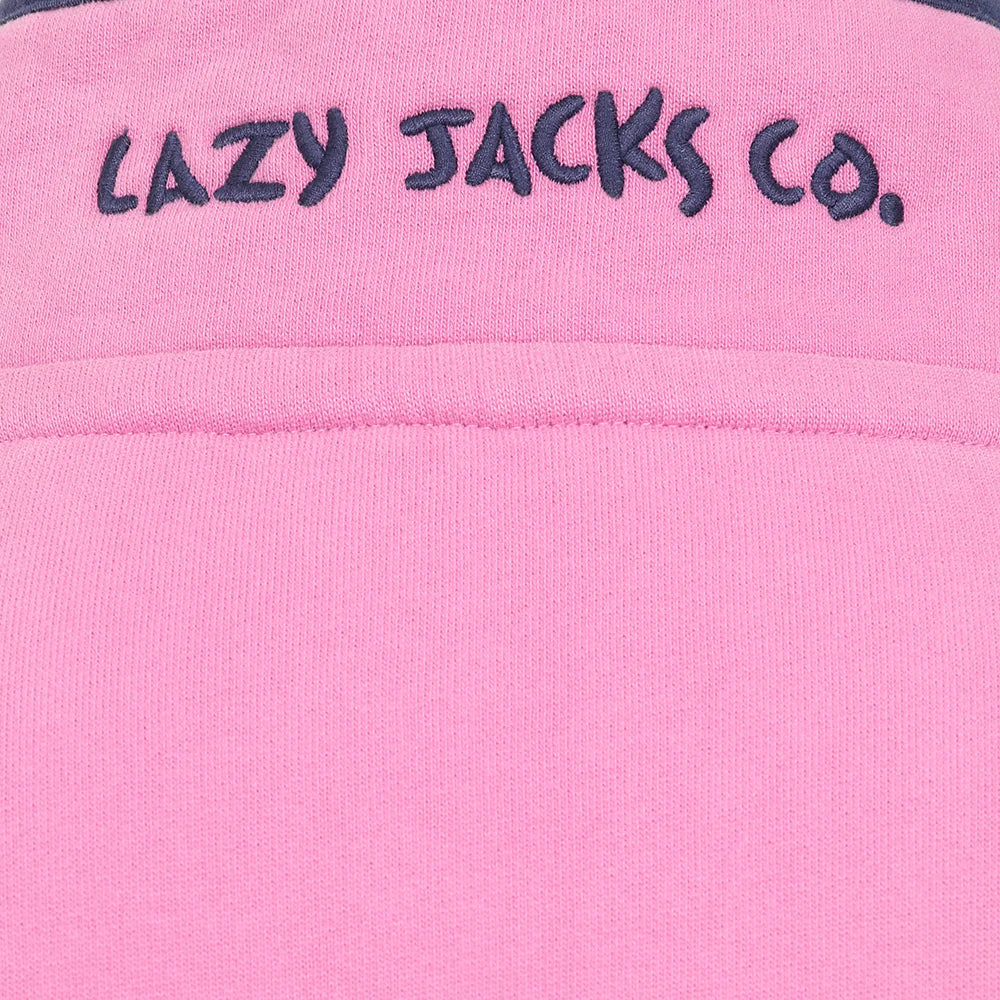 Lazy Jacks Classic 1/4 Zip Sweatshirt LJ3 Candyfloss