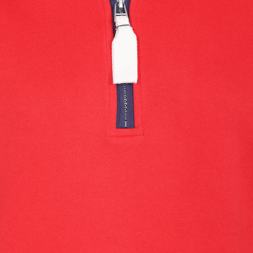 Lazy Jacks Mens Super Soft 1/4 Zip Sweatshirt Red LJ40