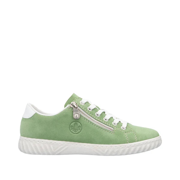 Rieker N0900-52 Ladies Lace Up Pump Green