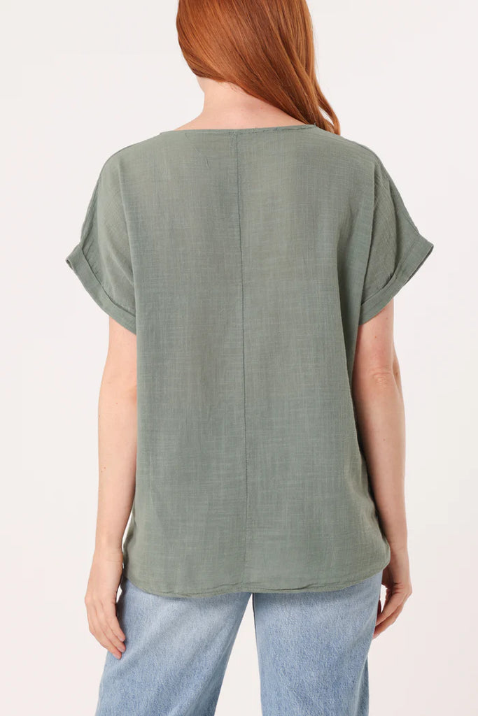 Iridescent Fish Print Cotton Top One Size