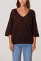 Pointelle Knit 3/4 Sleeve Jumper