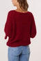 Pointelle Knit 3/4 Sleeve Jumper