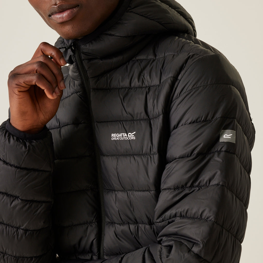 Regatta Men's Hooded Marizion Baffled Jacket Black