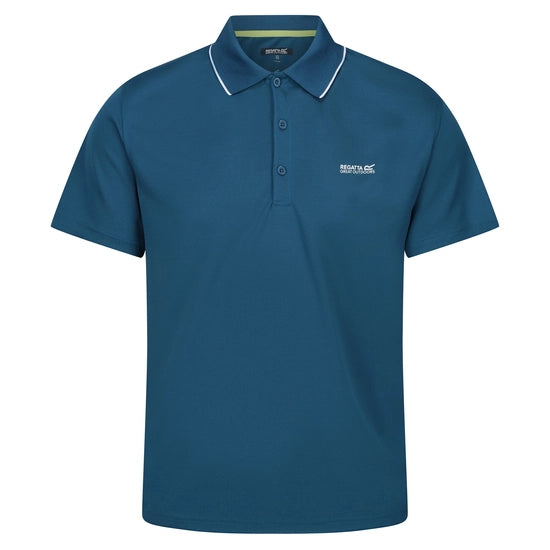 Regatta Mens Maverik V Active Polo Shirt Moroccan Blue