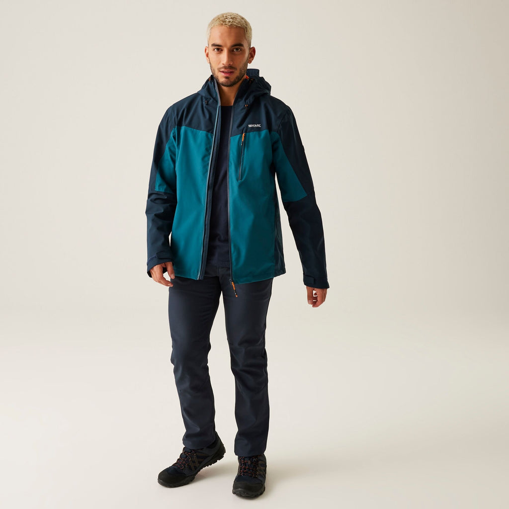 Regatta Men's Birchdale Waterproof Jacket | Moroccan Blue Navy Moonlight Denim