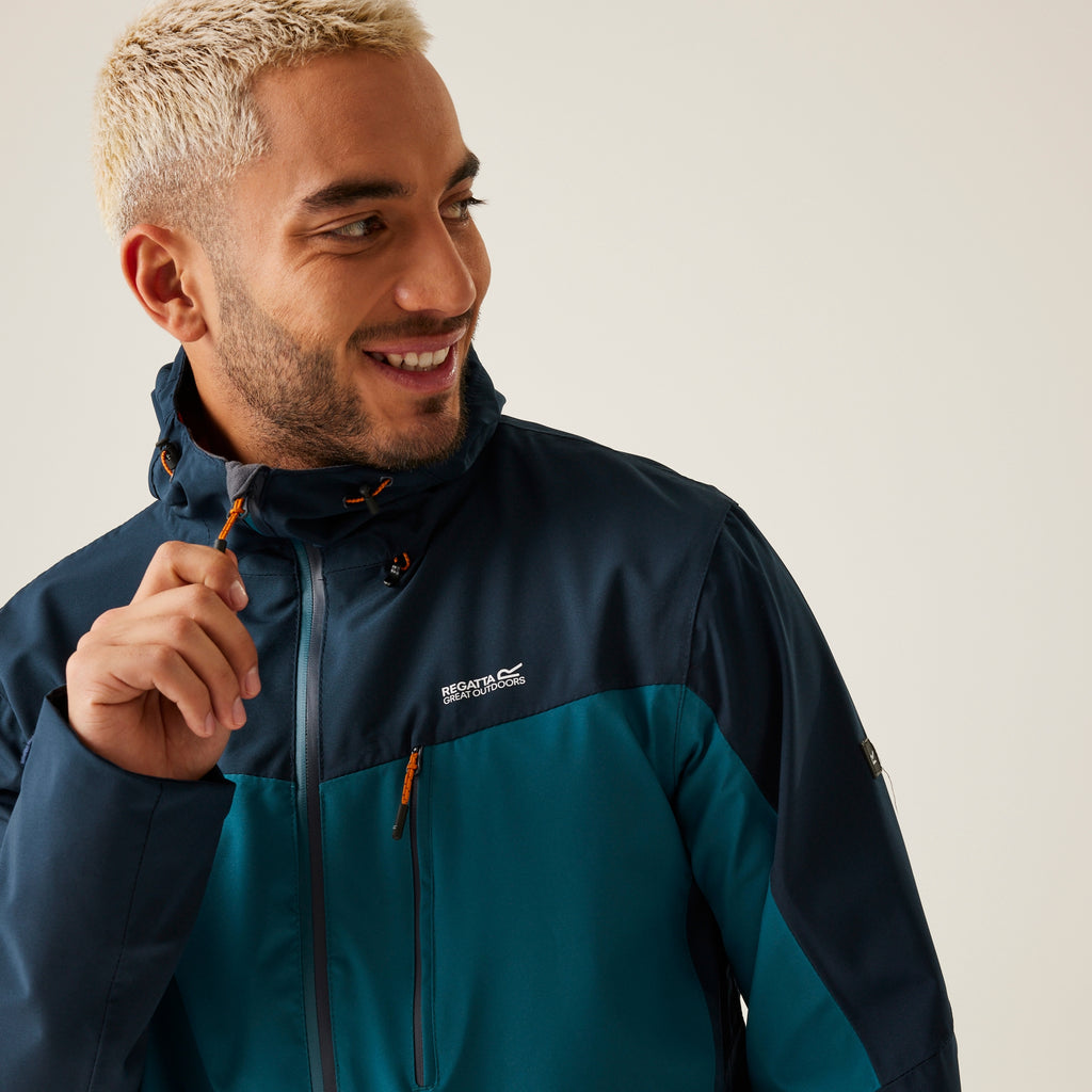 Regatta Men's Birchdale Waterproof Jacket | Moroccan Blue Navy Moonlight Denim