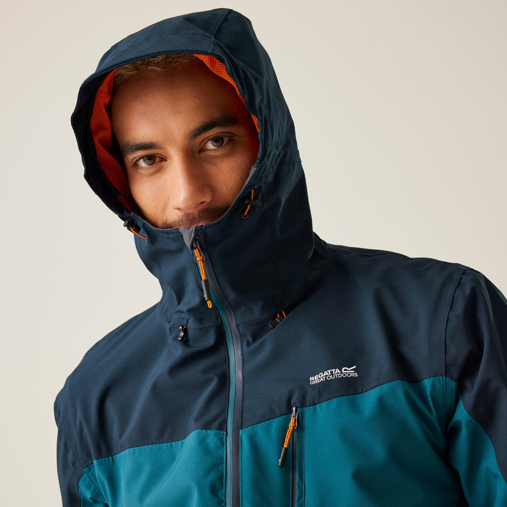 Regatta Men's Birchdale Waterproof Jacket | Moroccan Blue Navy Moonlight Denim