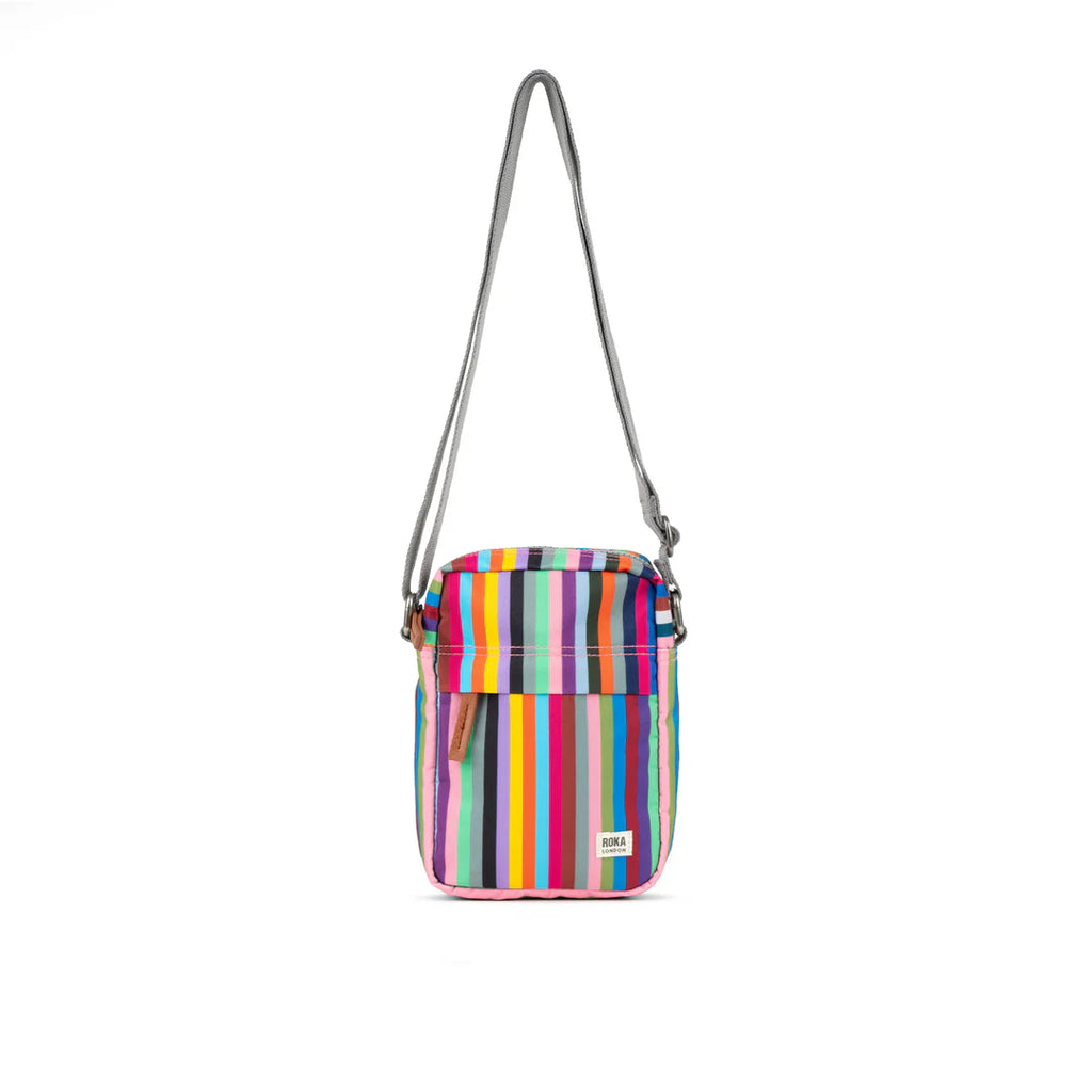 Roka Bond Recycled Canvas Crossbody Bag Multi Stripe