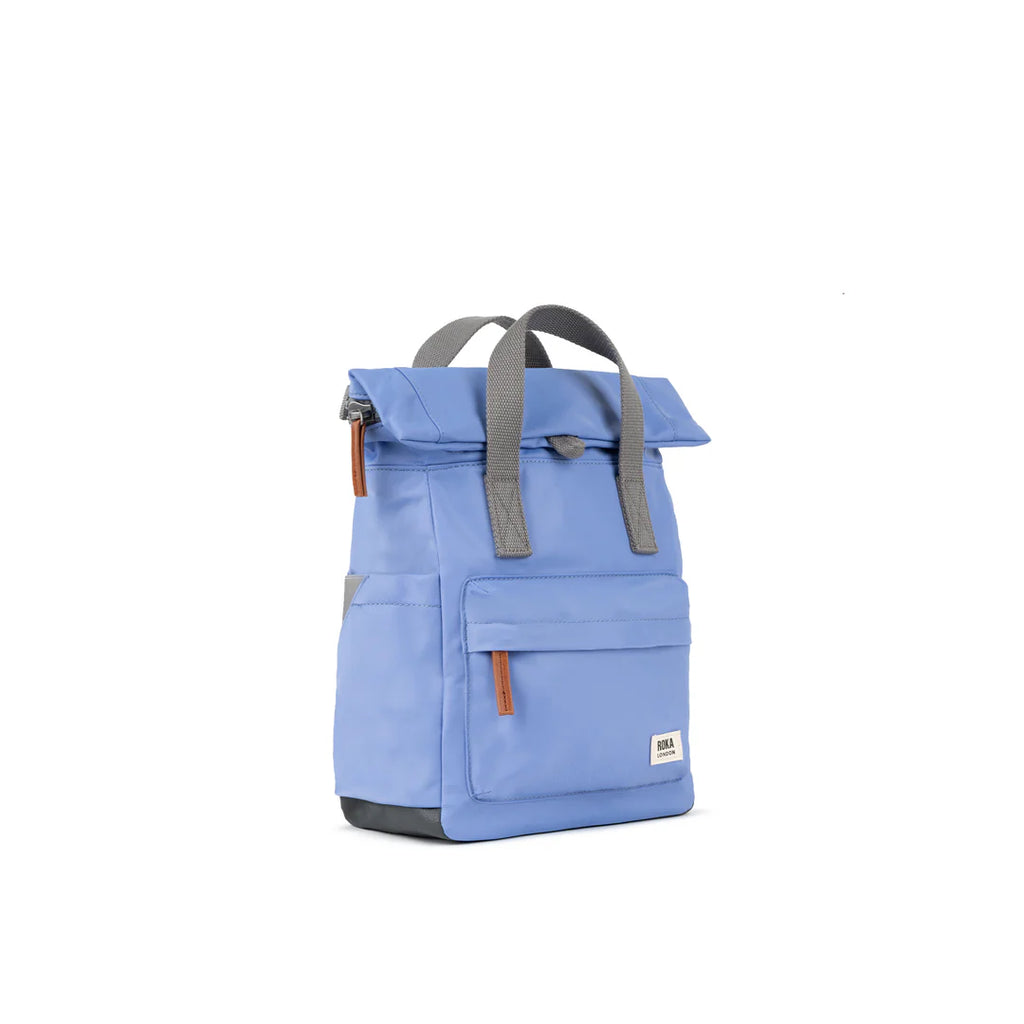 Roka London Canfield B Small recycled Nylon Backpack Jacaranda