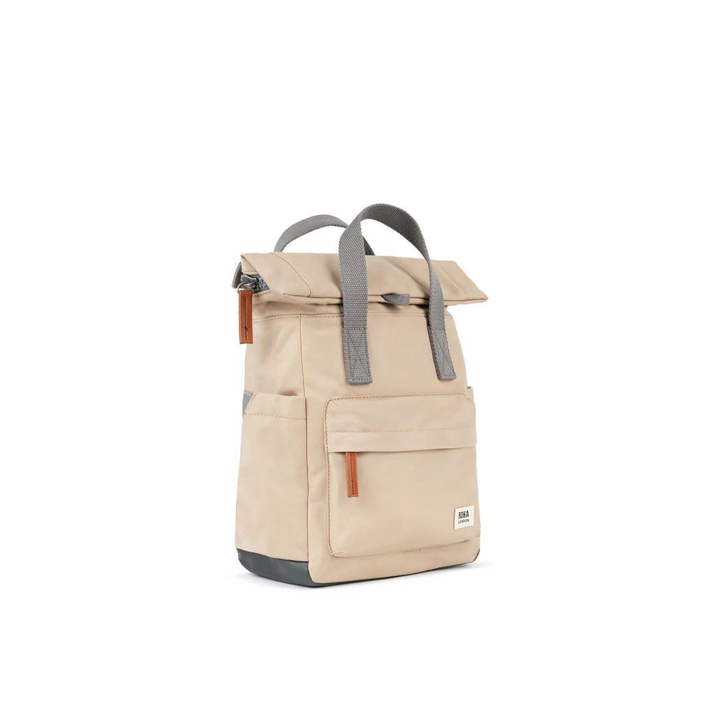 Roka London Canfield B Small Backpack Recycled Nylon Sand