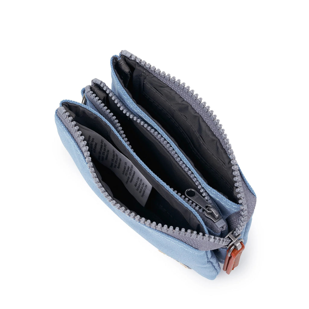 Roka Carnaby Purse Retro Blue Recycled Canvas