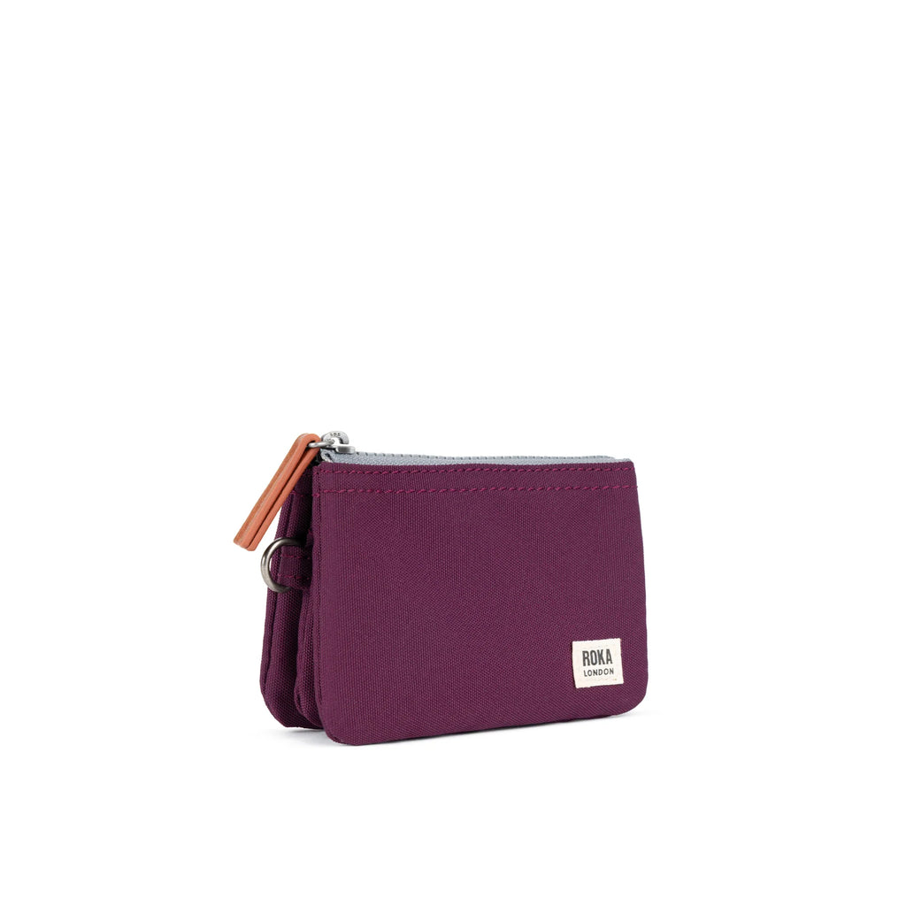 ROKA Carnaby Wallet Cherry Lacquer Recycled Canvas
