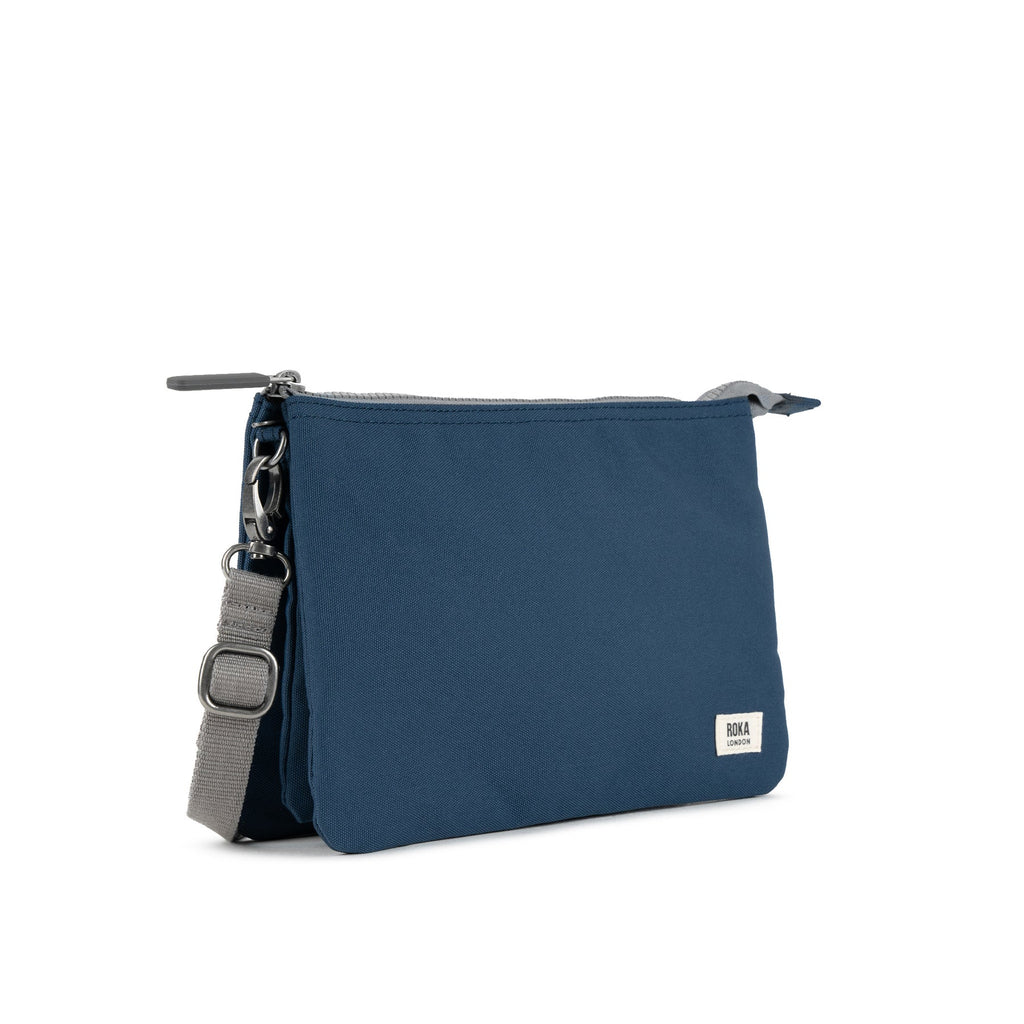 Roka Carnaby XL Crossbody Recycled Canvas Deep Blue