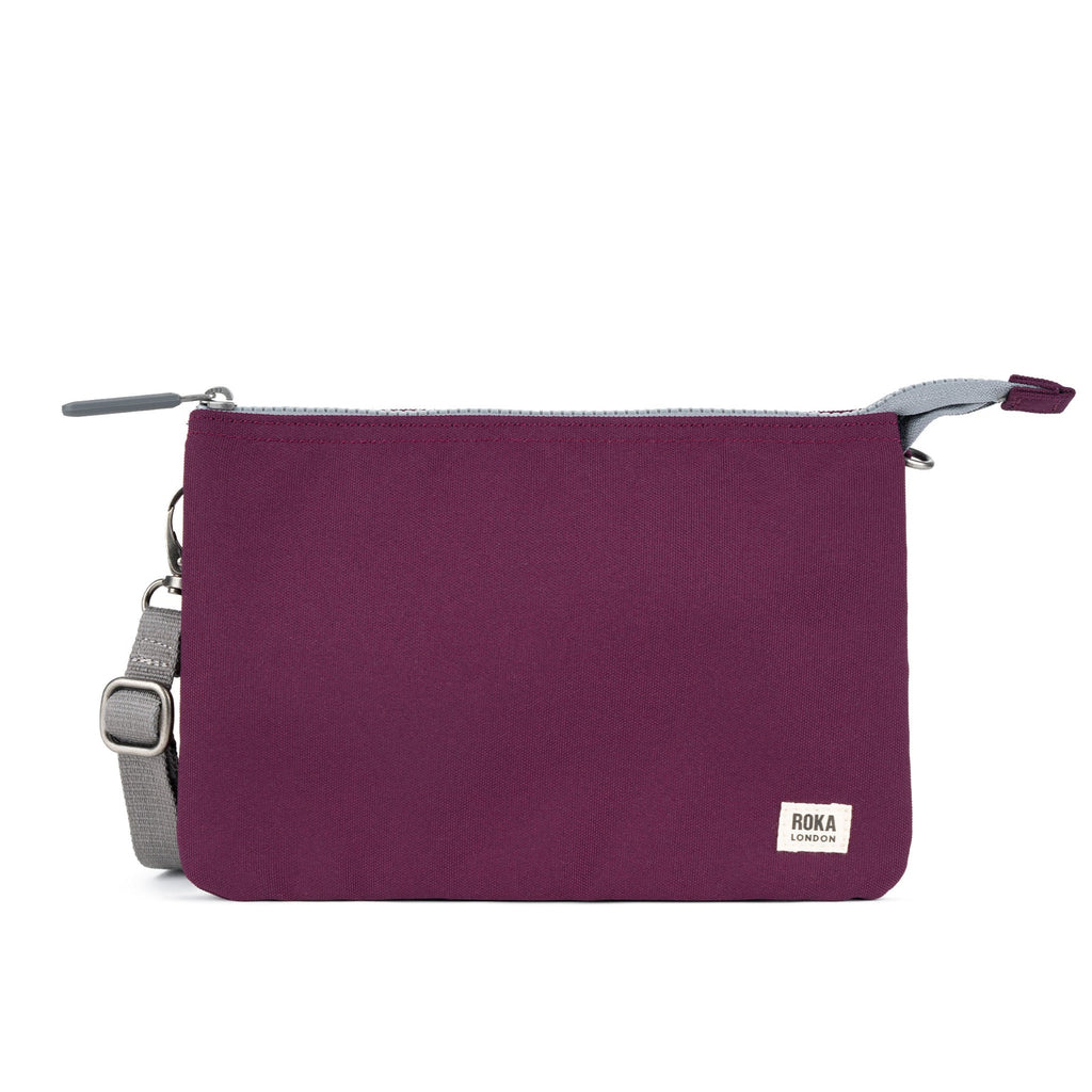 ROKA Carnaby Crossbody XL Cherry Lacquer Recycled Canvas
