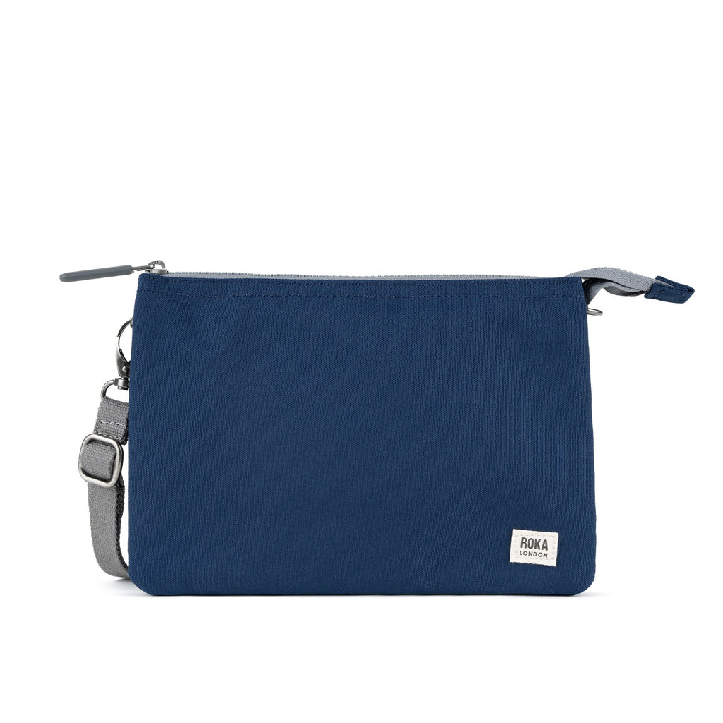 Roka Carnaby Crossbody XL Crisp Blue Recycled Canvas