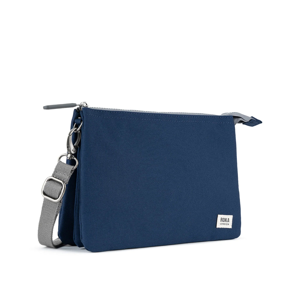 Roka Carnaby Crossbody XL Crisp Blue Recycled Canvas