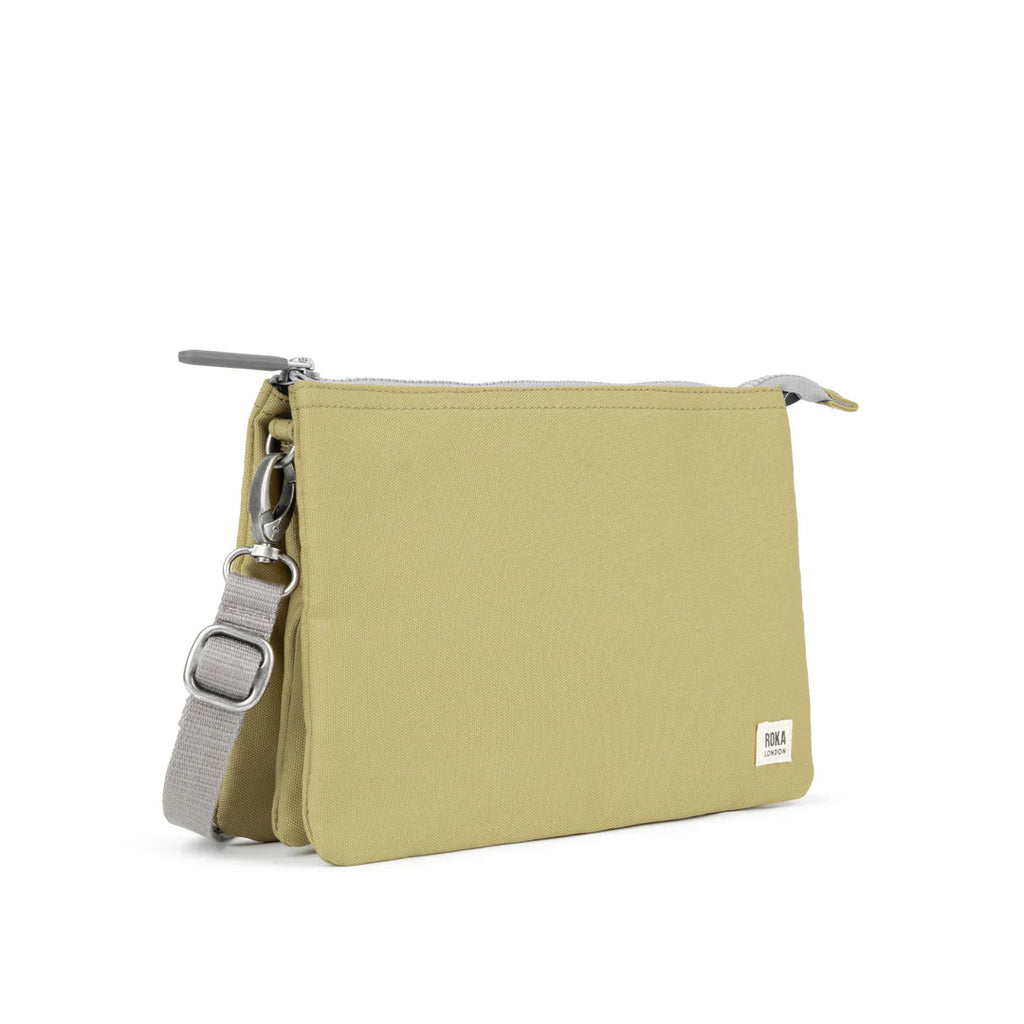 Roka Carnaby XL Crossbody Bag Recycled Canvas Khaki