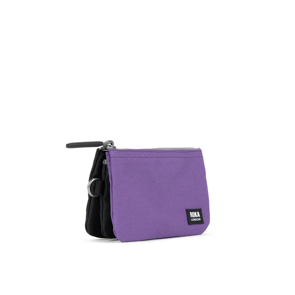 Roka Carnaby Wallet Small Recycled Black Label Imperial Purple