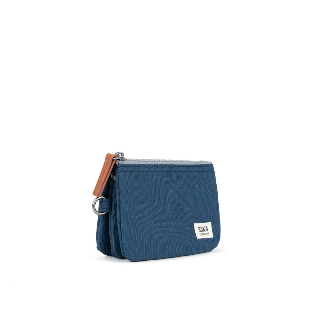 Roka Carnaby Wallet Small Deep Blue Canvas