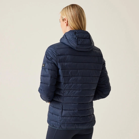 Regatta Women's Hooded Marizion Baffled Jacket Navy/Clear Sky
