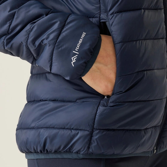 Regatta Women's Hooded Marizion Baffled Jacket Navy/Clear Sky