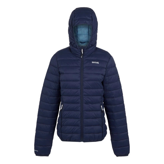 Regatta Women's Hooded Marizion Baffled Jacket Navy/Clear Sky