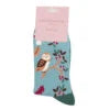 Miss Sparrow Ladies Woodland Duck Egg Bamboo Socks SKS407