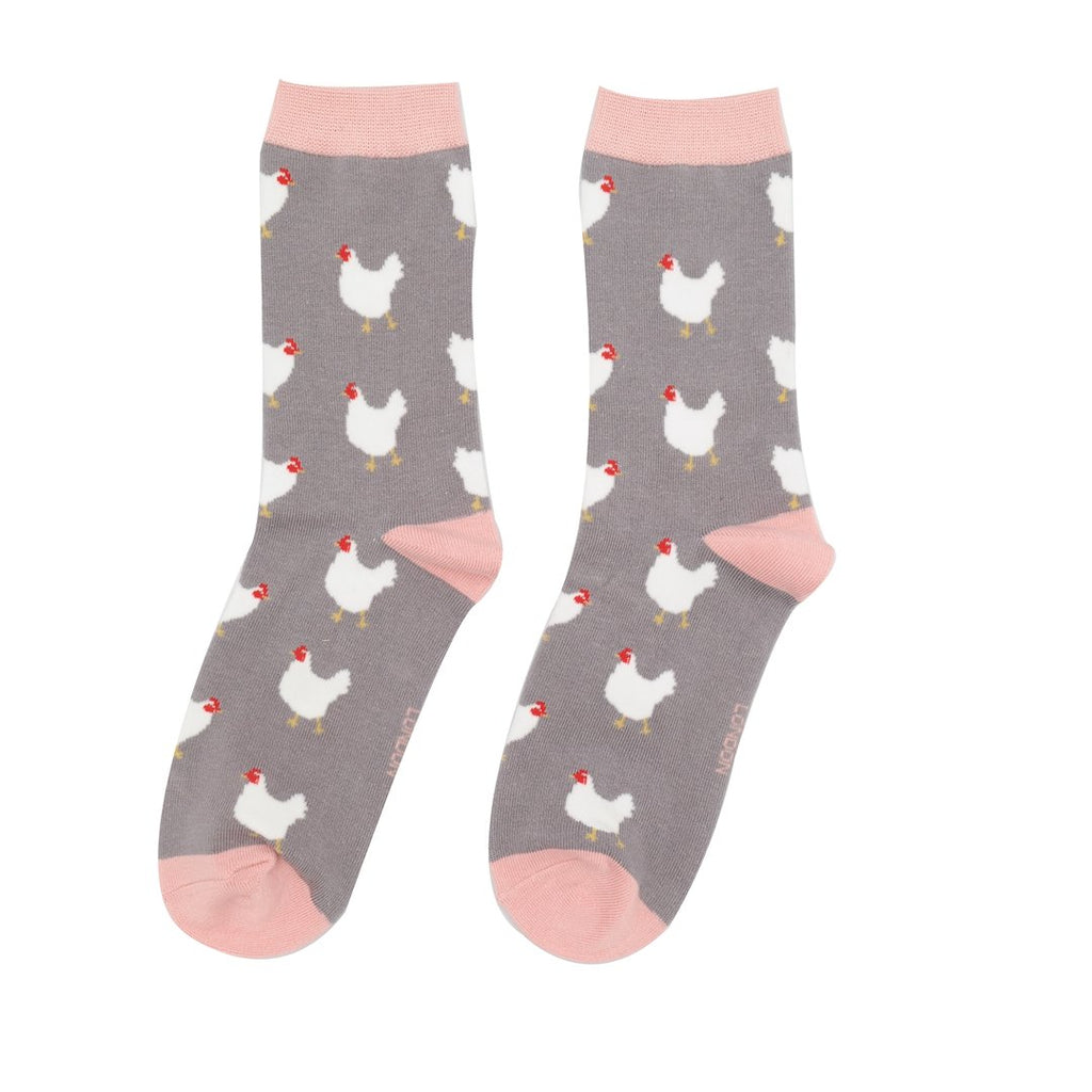 Miss Sparrow Hens Bamboo Socks Grey