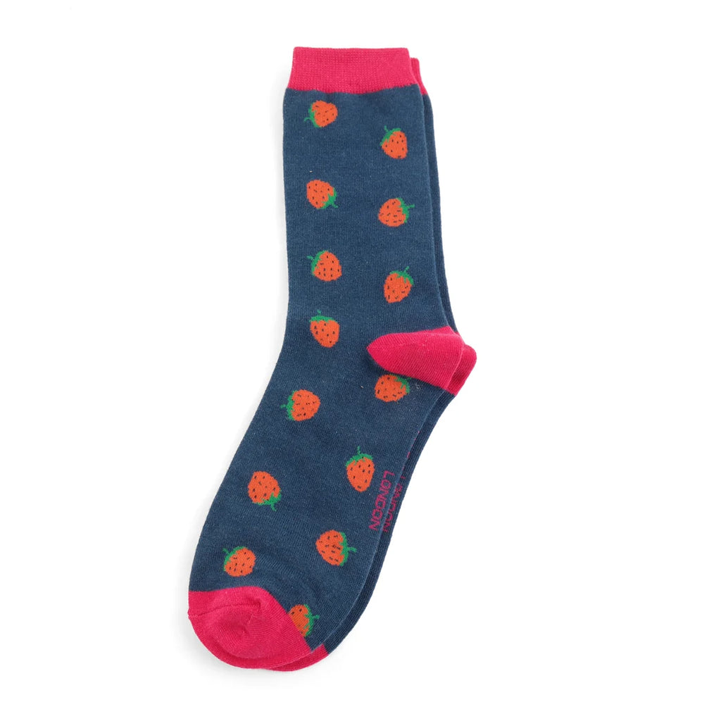 Miss Sparrow Ladies Bamboo socks - Strawberries