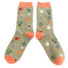 Miss Sparrow Ladies Bamboo Socks - In The Allotment