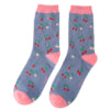 Miss Sparrow Ladies Bamboo Socks - Mini Cherries